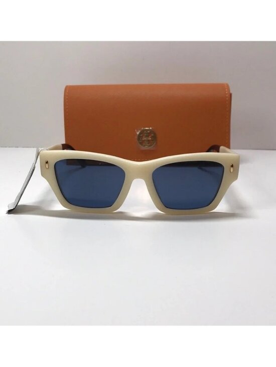 New Authentic Tory Burch TY7169U Sunglasses – Navy/Ivory Vintage Stripes main image 9